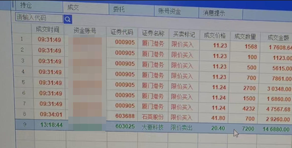 卖出截图