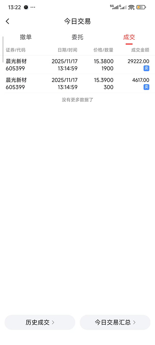 卖出截图