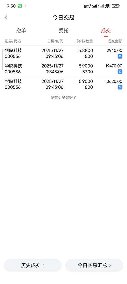 卖出截图
